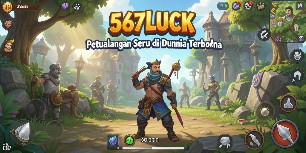 Screenshot gameplay 567LUCK yang menampilkan petualangan seru di dunia terbuka.