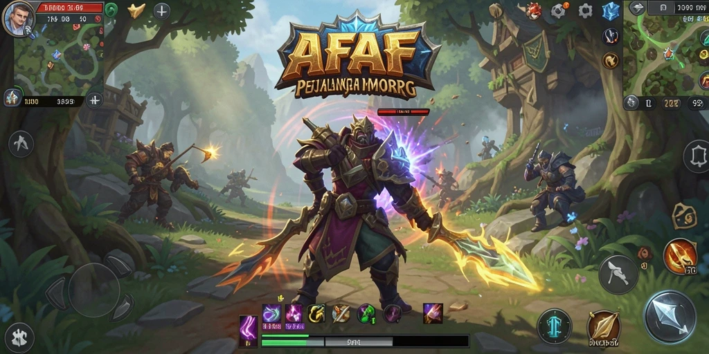 Tampilan layar gameplay AFAF dengan aksi pertarungan seru.