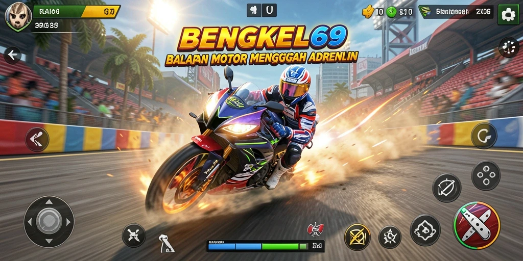 Tampilan gameplay seru dari BENGKEL69 yang memukau.