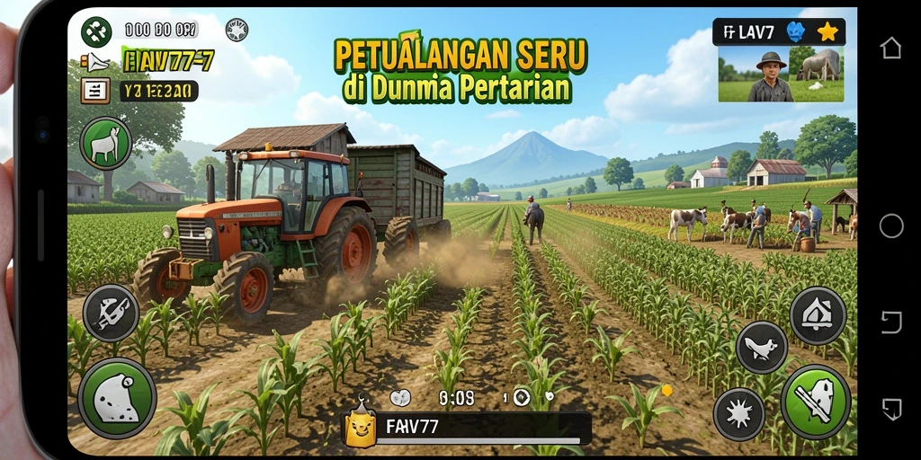 Gameplay FAV77 yang penuh warna dan menarik di dunia pertanian.