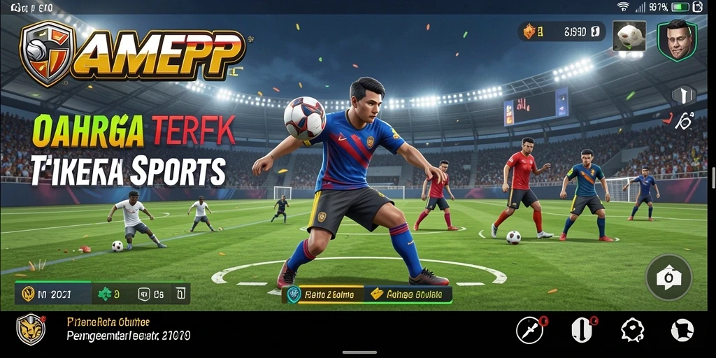 Screenshot menunjukkan aksi intens dalam pertandingan olahraga di GAMERP.