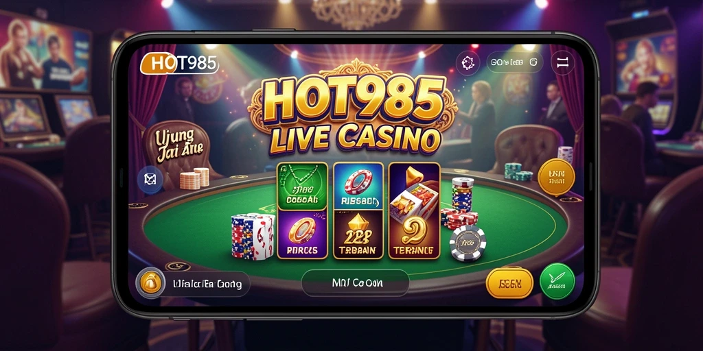 Tampilan interaktif dari permainan Live Casino di HOT985.
