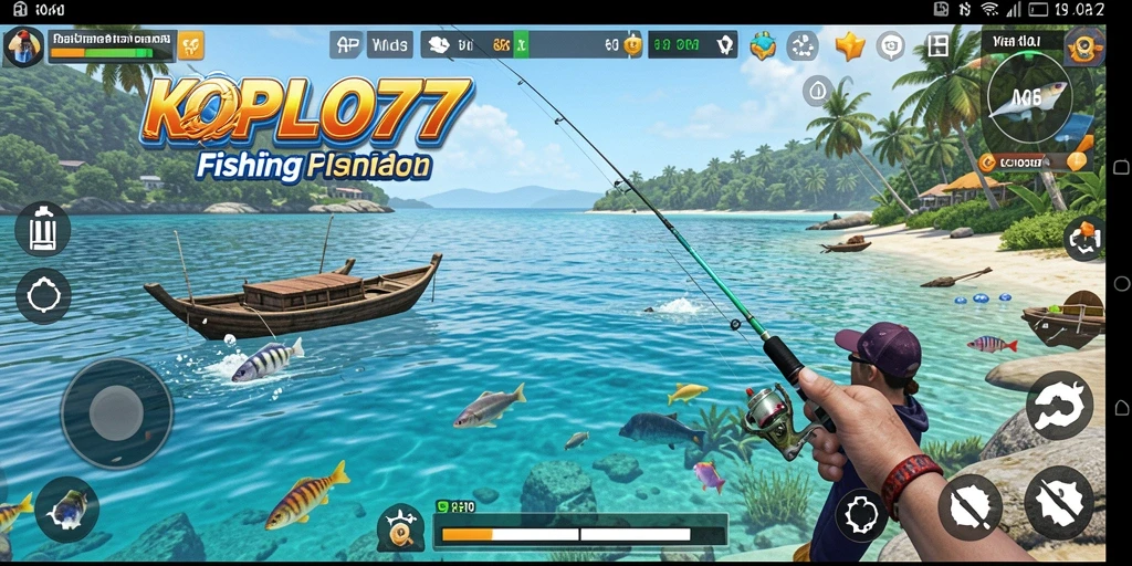 Gameplay seru memancing ikan di KOPLO77