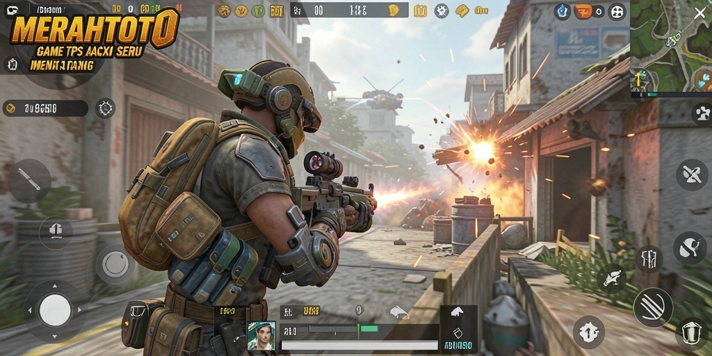 Tampilan aksi intens gameplay MERAHTOTO yang seru.