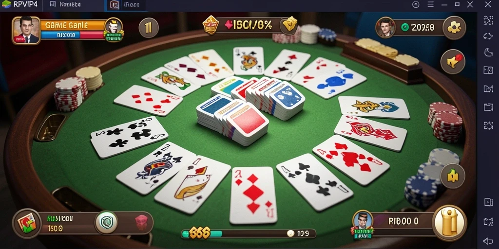 Screenshot gameplay RPVIP4 yang menampilkan keseruan Gaple.